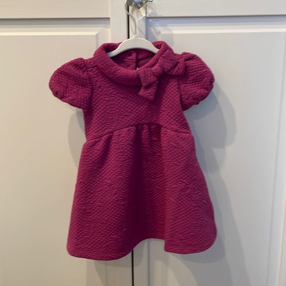 Janie & Jack quilted floral puff sleeve dress for 6-12m baby girl